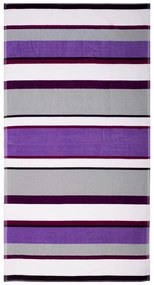 Happy Stripe purple strandtörölköző