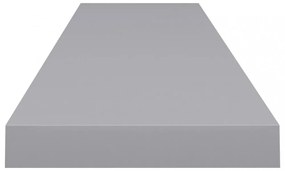 szürke MDF lebegő fali polc 120 x 23,5 x 3,8 cm