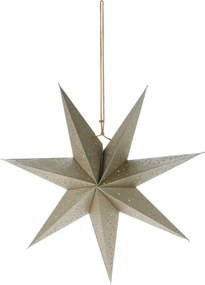 Függő karácsonyi hétágú csillag, 45 cm, pezsgő