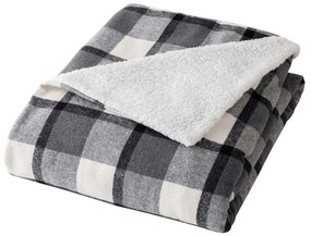 Szürke sherpa takaró 125x150 cm Ecossais – douceur d'intérieur