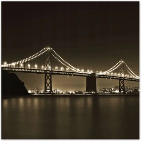 Poszterek 140x140 Híd az éjszakában szépia
