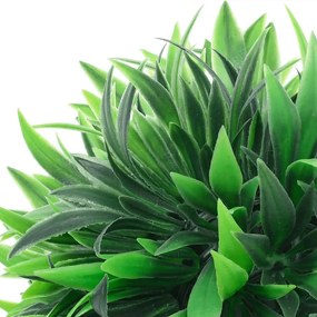 2 db zöld mesterséges boxwood gömbök LED fényekkel 20 cm