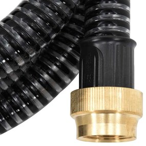 fekete PVC szívótömlő sárgaréz csatlakozókkal 1,1 7 m"