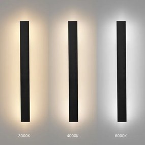 LED kültéri fali lámpatest WOW LED/11W/230V 3000/4000/6000K 60 cm IP54 fekete