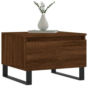 2 db barna tölgyszínű szerelt fa dohányzóasztal 50 x 46 x 35 cm