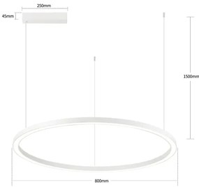 Brilagi - PORTOFINO fényerőszabályozható LED csillár kábelen LED/60W/230V, átm. 80 cm, fehér +DO