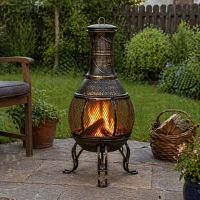 STILISTA Terasz kandalló 89 cm bronz