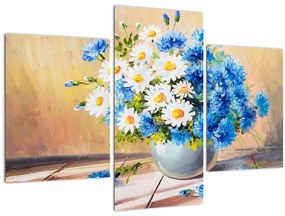 Festett kép egy váza virágról (90x60 cm)