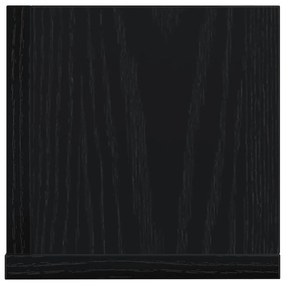 2 db fekete szerelt fa fali polc 75 x 16,5 x 16,5 cm