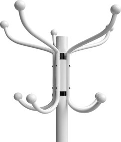 Casaria® Álló ruhafogas – fehér 173 cm