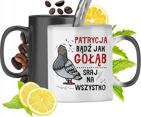 Mágikus bögre Patríciának Fekete matt nyomott mintával 330ml