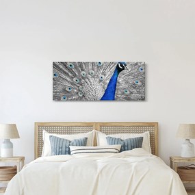 Kék páva képe (120x50 cm)
