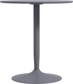 HOMCOM Kerek Étkezőasztal, Modern Étkezőasztal 2 Személyre, Bárasztal Acél Lábbal, Csúszásmentes Lábpihentető, Kávézó Asztal Nappaliba, Ø70 x 75 cm, S