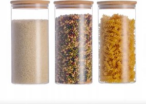 3x 1300ml-es üveg ételtároló szett ömlesztett és folyékony ételekhez