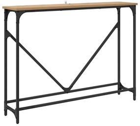 Konzolasztal kézműves tölgy 102 x 22,5 x 75 cm Faanyag