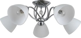 ITALUX PND-5643-5 LUGANO Mennyezeti Csillár Fehér, Króm E27 IP20