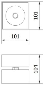 Lámpa Mennyezeti BIANCO 8W, 680lm, AC220-240V,50/60 Hz,Ra≥80,IP20,36°,2700/3300/4000K, kocka, fehér