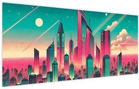 Kép – Nagyváros pop-art stílusban (120x50 cm)