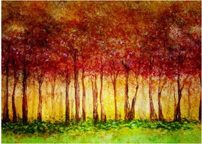 Kép - Lombhullató erdő festménye (70x50 cm)