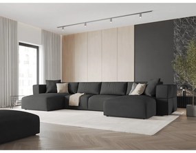 Sötétszürke sarokkanapé ("U" alakú) Esther – Milo Casa