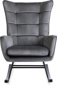 Hintaszék szürke színben, velúr kárpittal JACKSON