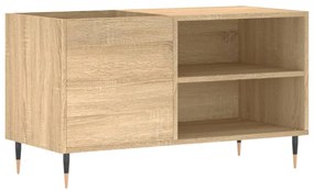 sonoma tölgy színű szerelt fa hanglemezszekrény 85x38x48 cm