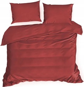 Szatén ágyneműhuzat 180x200 piros kétoldalas Nova