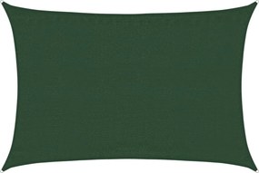 vidaXL sötétzöld HDPE napvitorla 160 g/m² 3,5 x 4,5 m