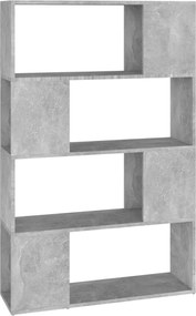 vidaXL betonszürke térelválasztó könyvszekrény 80 x 24 x 124,5 cm