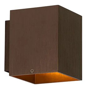 Modern fali lámpa sötét bronz négyzet - Sola