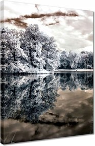 Vászonkép 30x40 Sziget a tavon