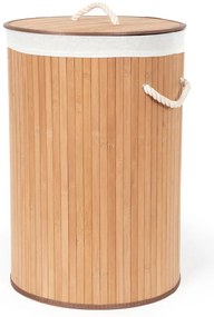 Round kerek bambusz szennyeskosár - Compactor