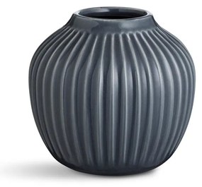 Hammershoi antracitszürke agyagkerámia váza, magasság 12,5 cm - Kähler Design