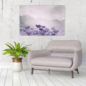 Kép - Lila virágok a hegyekben (90x60 cm)