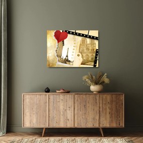 Kép - Párizs emlékei (üvegen) (70x50 cm)