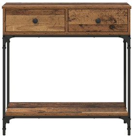 konzol asztal Régi fa 75x34.5x75 cm Műszaki fa