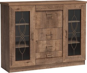 Komód, tölgyfa lefkas, TEDY TYP T14