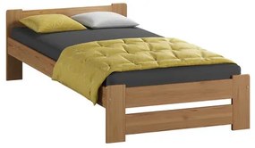 Emelt masszív ágy ágyráccsal 90x200 cm Égerfa