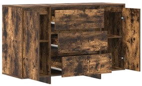Füstölt tölgy oldalszekrény 120x41x75 cm Mérnöki fa