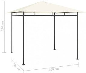 krémszínű pavilon 3 x 3 x 2,7 m 180 g/m²