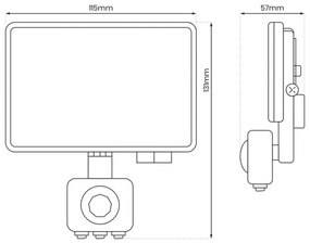 LED Kültéri reflektor érzékelővel LED/20W/230V 5000K IP44