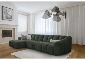 Sötétzöld sarokkanapé (bal oldali-heverő résszel) Shell – Miuform