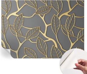 Öntapadós tapéta Divatos 3D fali ragasztóval Elegáns levelek 208x146 cm