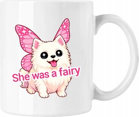 She Was a Fairy bögre – Cute Dog Fehér 330ml