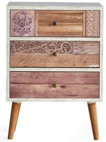 LIZA komód 68x50 fehér/barna