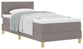 Boxspring ágy matraccal, topszínű, 90x200 cm, szövet
