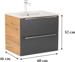 Vario Trim 60 alsó szekrény mosdóval