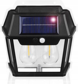 Napelemes Led Kültéri Fali Lámpa Szürkületi Mozgásérzékelő