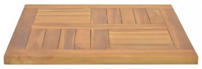 négyzet alakú tömör tíkfa asztallap 50 x 50 x 2,5 cm