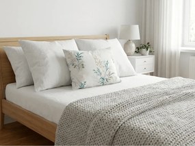 Mikroflanel párnahuzat VERDELLE 40x50 cm, fehér-zöld